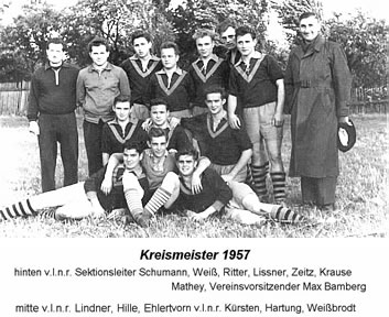 Oßmannstedter Sportverein - Kreismeister 1957